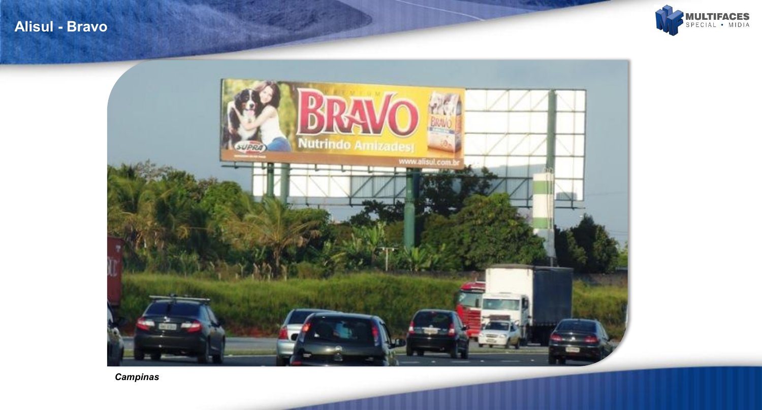 Página do portfólio com a campanha Alisul / Bravo