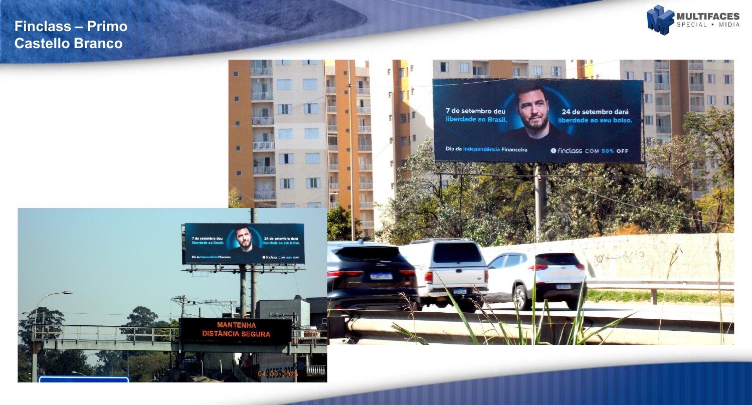 Página do portfólio com a campanha Finclass / Primo