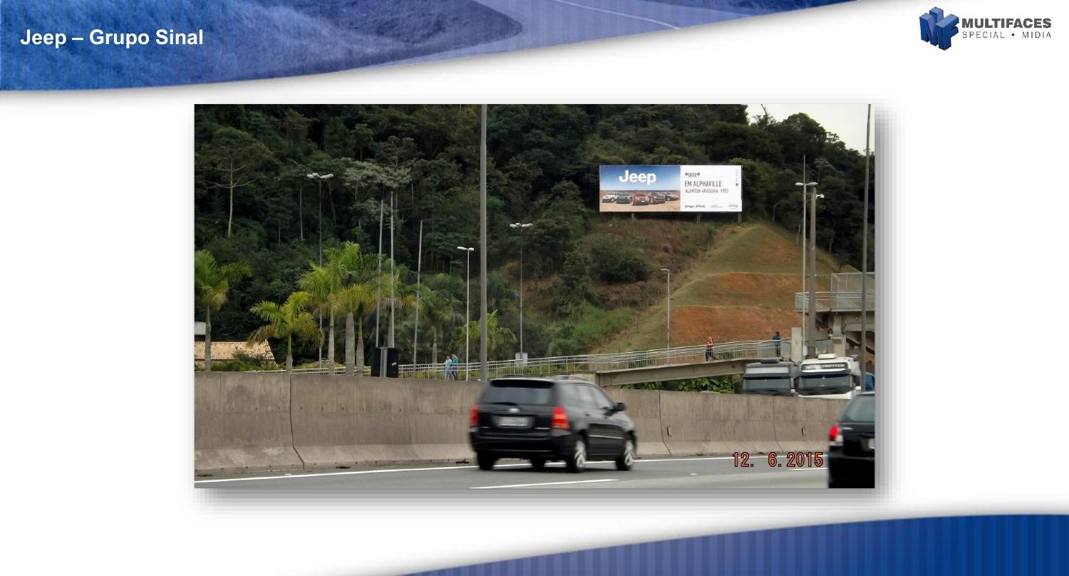 Página do portfólio com a campanha Jeep / Grupo Sinal