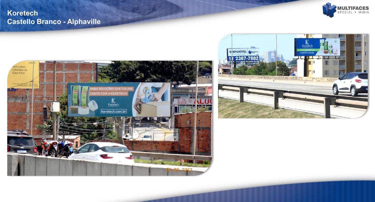 Página do portfólio com a campanha Koretech
