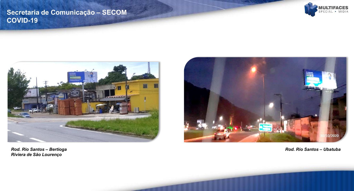 Página do portfólio com a campanha Secretaria de Comunicação (SECOM), campanha COVID-19